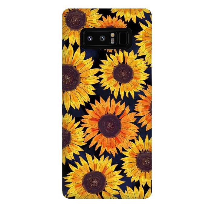Galaxy Note 8 StrongFit Sunflowers 2 by Laura Grant