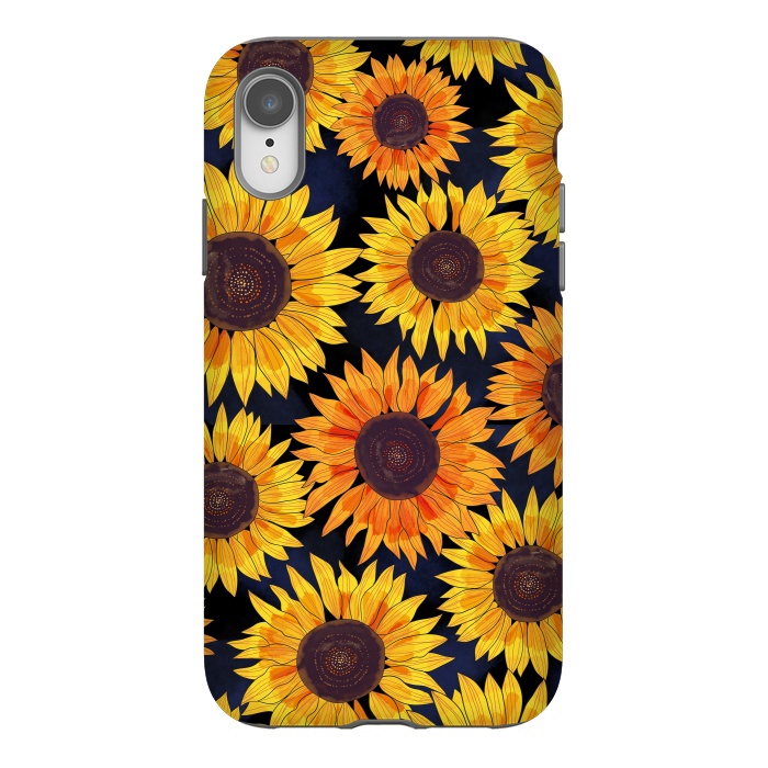 iPhone Xr StrongFit Sunflowers 2 by Laura Grant