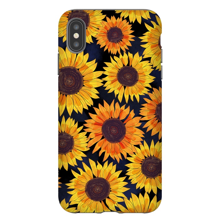 iPhone Xs Max StrongFit Sunflowers 2 by Laura Grant