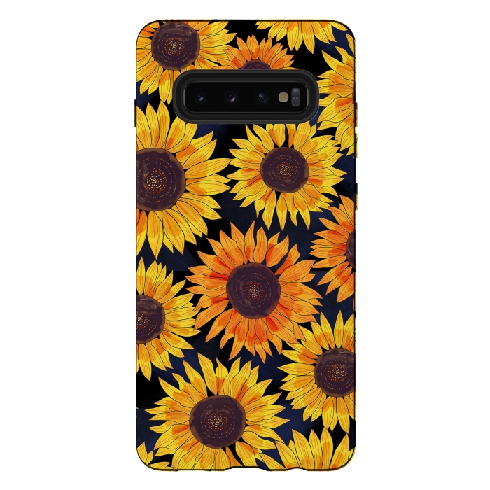 Galaxy S10 plus StrongFit Sunflowers 2 by Laura Grant
