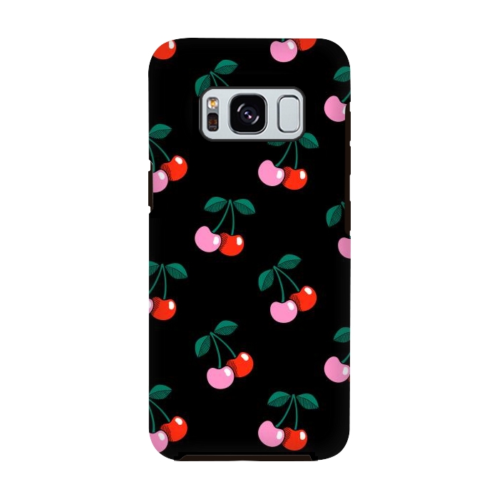Galaxy S8 StrongFit Cherries by Laura Grant