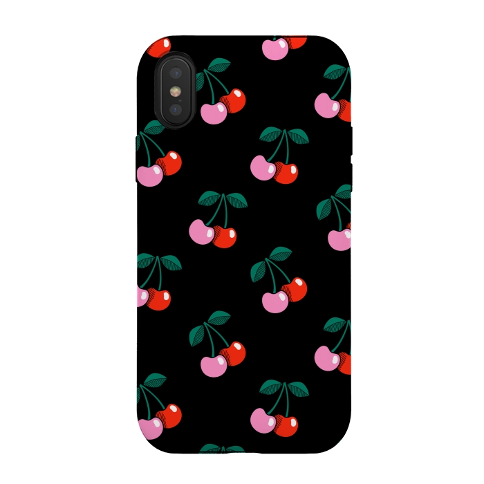 iPhone Xs / X StrongFit Cherries by Laura Grant