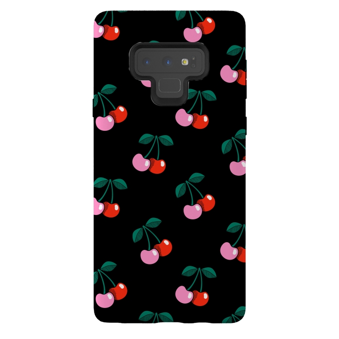 Galaxy Note 9 StrongFit Cherries by Laura Grant