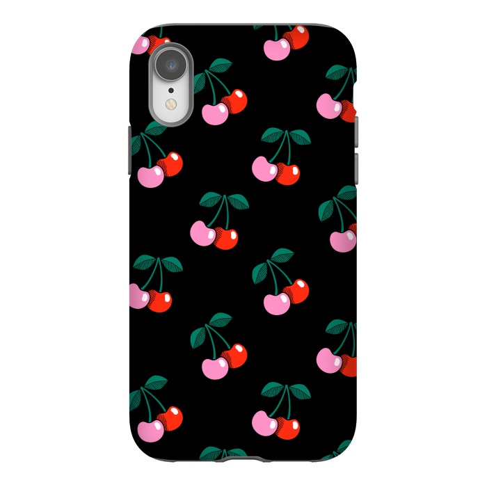 iPhone Xr StrongFit Cherries by Laura Grant