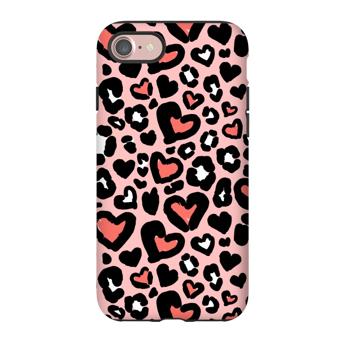 iPhone 7 StrongFit Love leopard by Laura Grant
