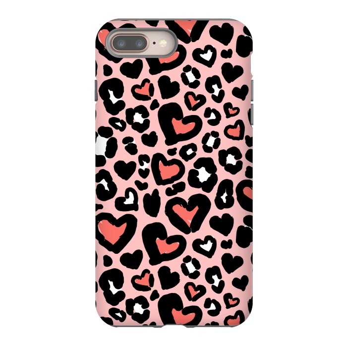 iPhone 7 plus StrongFit Love leopard by Laura Grant