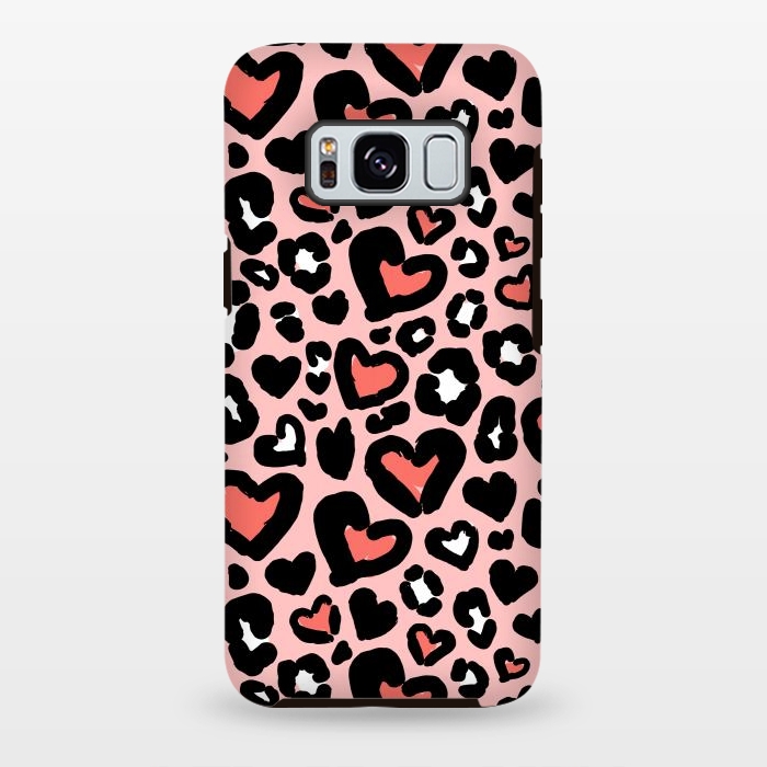Galaxy S8 plus StrongFit Love leopard by Laura Grant