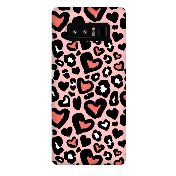 Galaxy Note 8 StrongFit Love leopard by Laura Grant