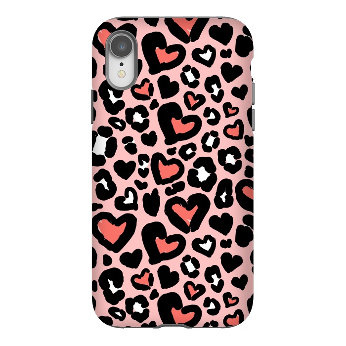 iPhone Xr StrongFit Love leopard by Laura Grant