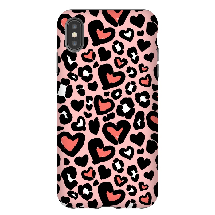 iPhone Xs Max StrongFit Love leopard by Laura Grant