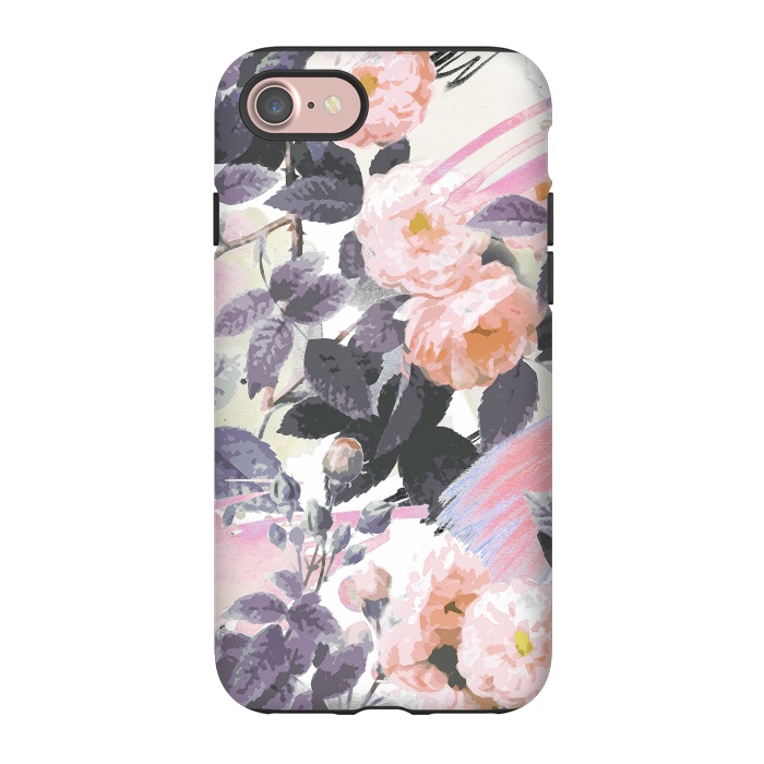 iPhone 7 StrongFit Romantic painted pastel roses by Oana 
