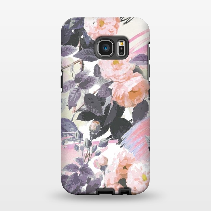 Galaxy S7 EDGE StrongFit Romantic painted pastel roses by Oana 