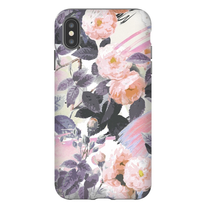 iPhone Xs Max StrongFit Romantic painted pastel roses by Oana 