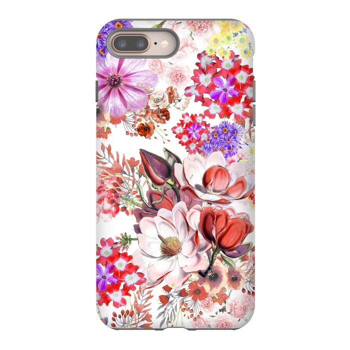 iPhone 7 plus StrongFit Romantic flowers botanical painting by Oana 