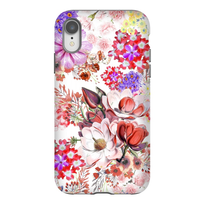iPhone Xr StrongFit Romantic flowers botanical painting by Oana 
