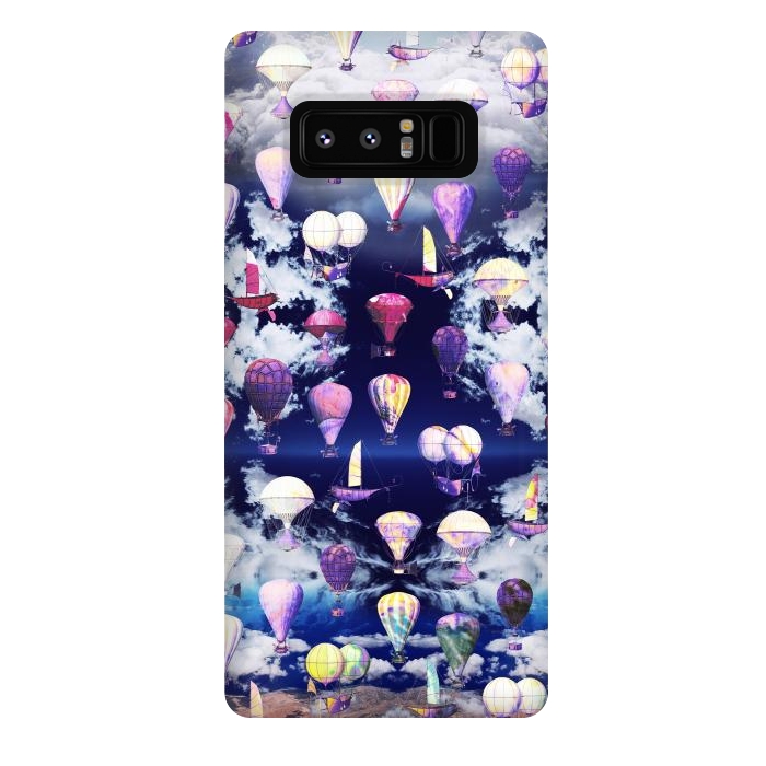 Galaxy Note 8 StrongFit Colorful air balloons and fluffy clouds by Oana 