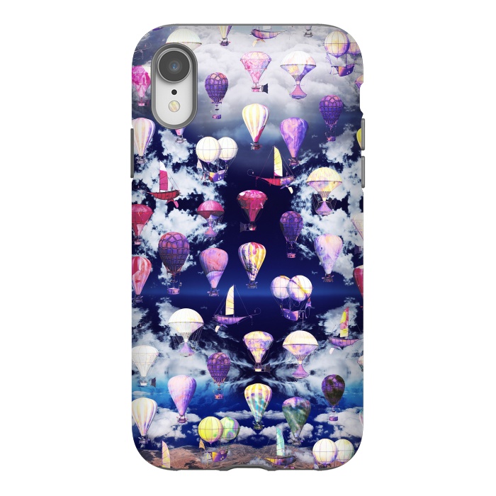iPhone Xr StrongFit Colorful air balloons and fluffy clouds by Oana 