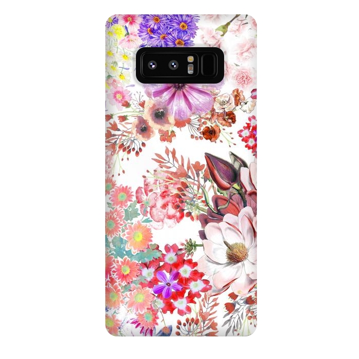 Galaxy Note 8 StrongFit Romantic painted colorful flowers by Oana 