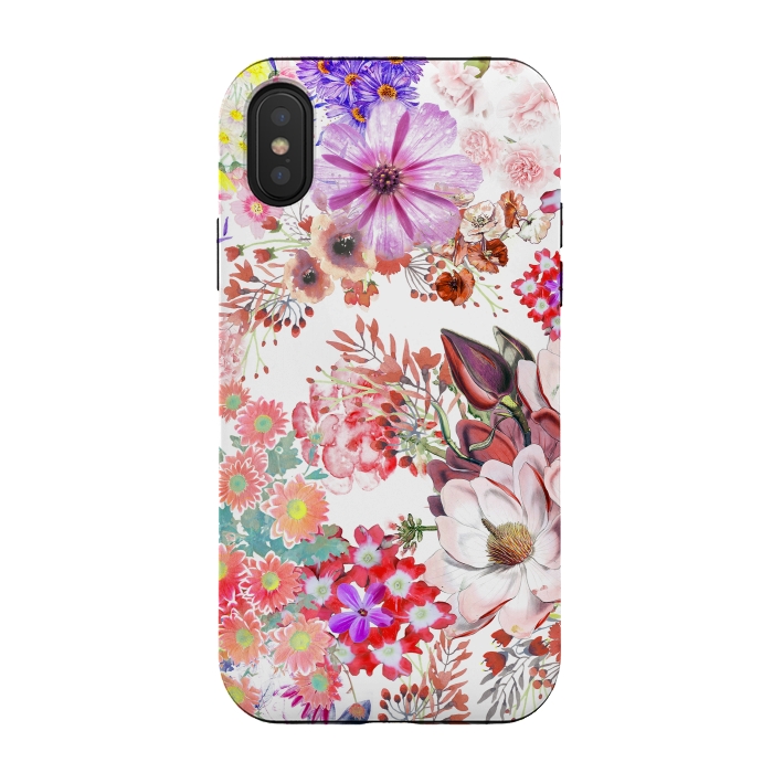 iPhone Xs / X StrongFit Romantic painted colorful flowers by Oana 
