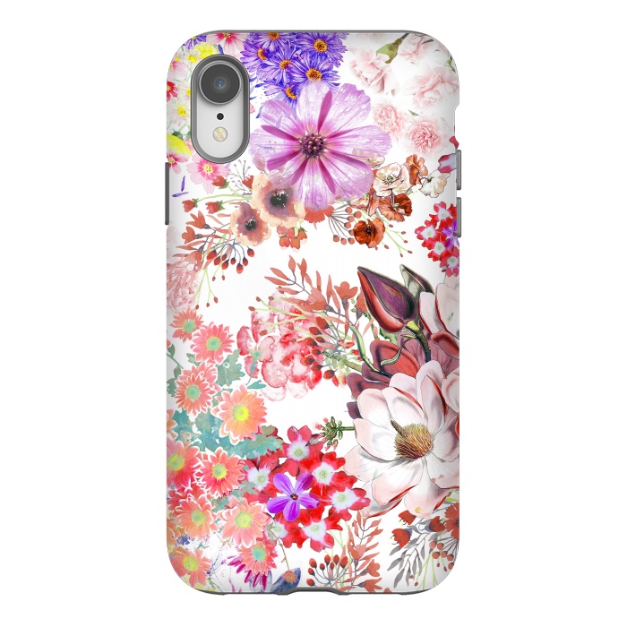 iPhone Xr StrongFit Romantic painted colorful flowers by Oana 