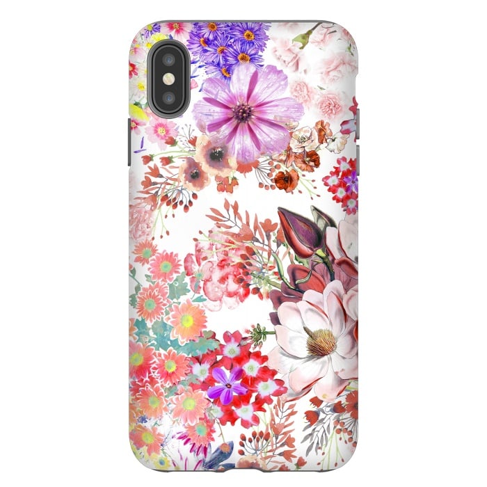iPhone Xs Max StrongFit Romantic painted colorful flowers by Oana 