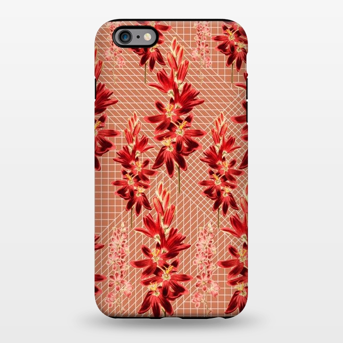 iPhone 6/6s plus StrongFit Brown Floral Print by Zala Farah