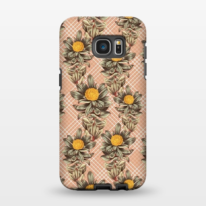Galaxy S7 EDGE StrongFit Native Vintage Floral by Zala Farah