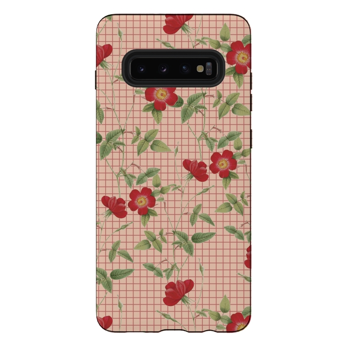 Galaxy S10 plus StrongFit Red Roses by Zala Farah