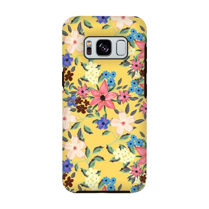 Galaxy S8 StrongFit Stylish garden floral design by InovArts