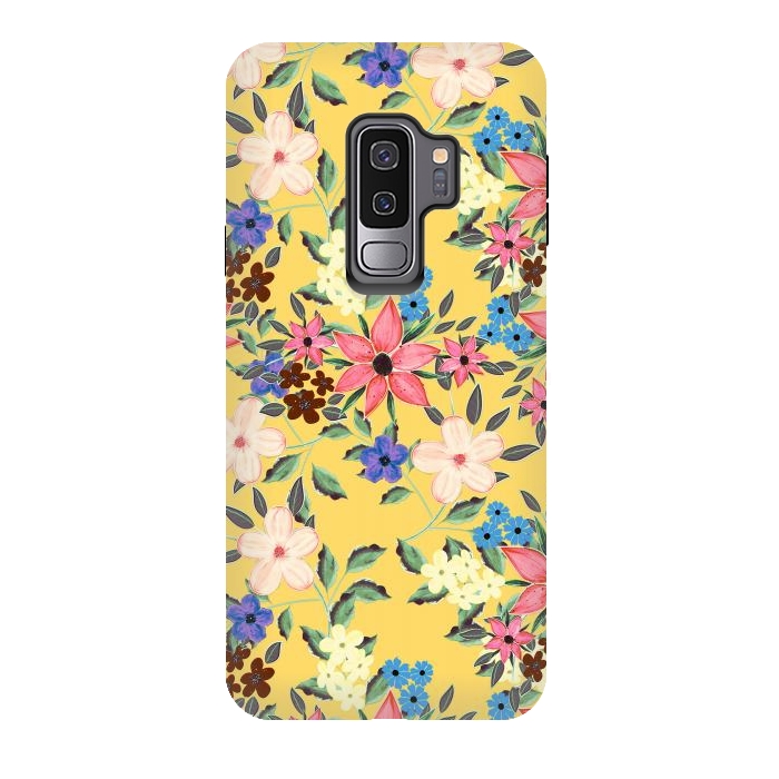 Galaxy S9 plus StrongFit Stylish garden floral design by InovArts