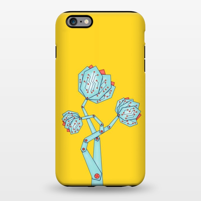 iPhone 6/6s plus StrongFit Circuit Board Mechanical Flowers by Boriana Giormova