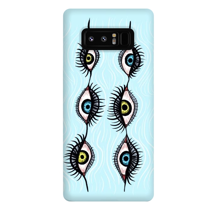 Galaxy Note 8 StrongFit Creepy Weird Eye Garlands Cool Surreal Art by Boriana Giormova