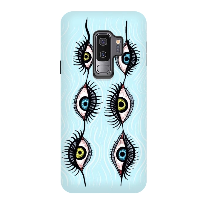 Galaxy S9 plus StrongFit Creepy Weird Eye Garlands Cool Surreal Art by Boriana Giormova
