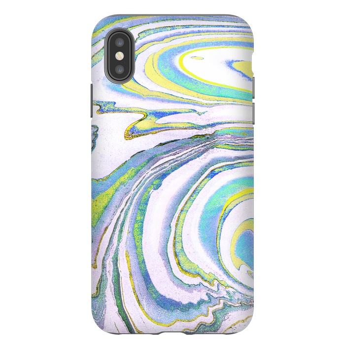 iPhone Xs Max StrongFit Colorful marble festival stripes by Oana 