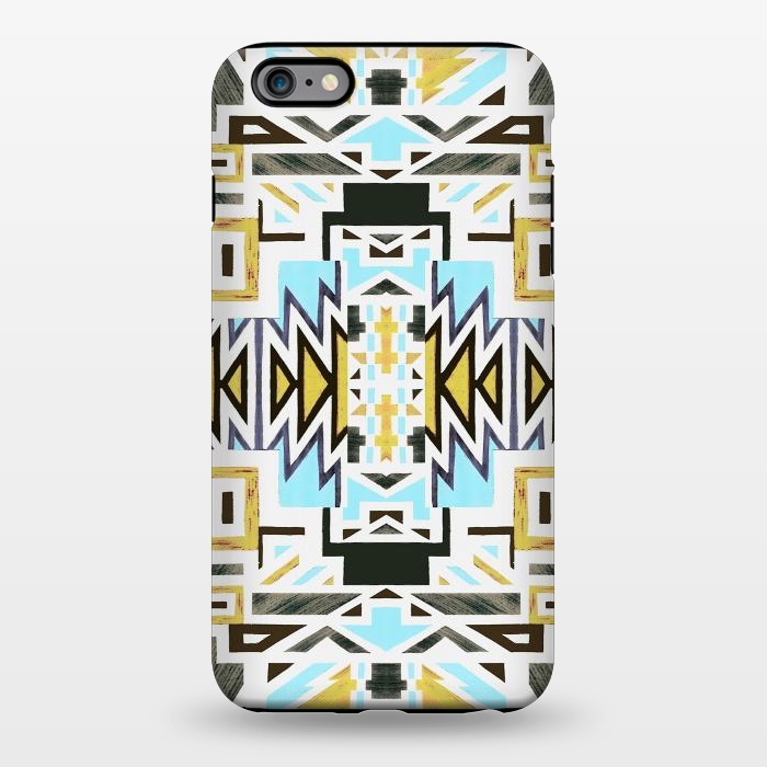 iPhone 6/6s plus StrongFit Colorful African tiki geometric pattern by Oana 
