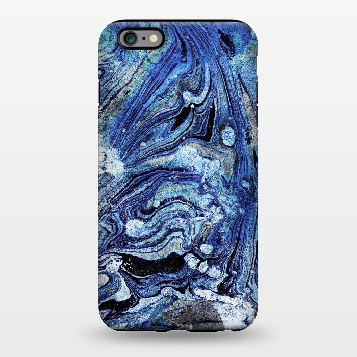 iPhone 6/6s plus StrongFit Abstract blue painted marble art by Oana 