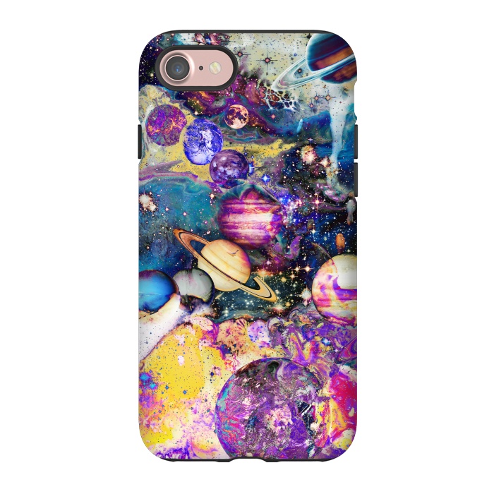 iPhone 7 StrongFit Colorful psychedelic space illustration by Oana 