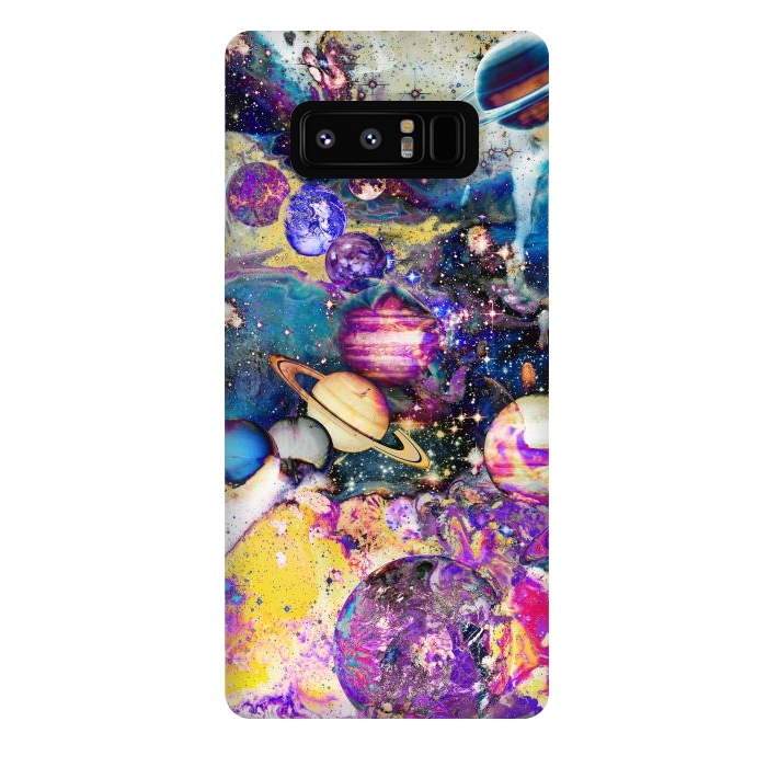 Galaxy Note 8 StrongFit Colorful psychedelic space illustration by Oana 