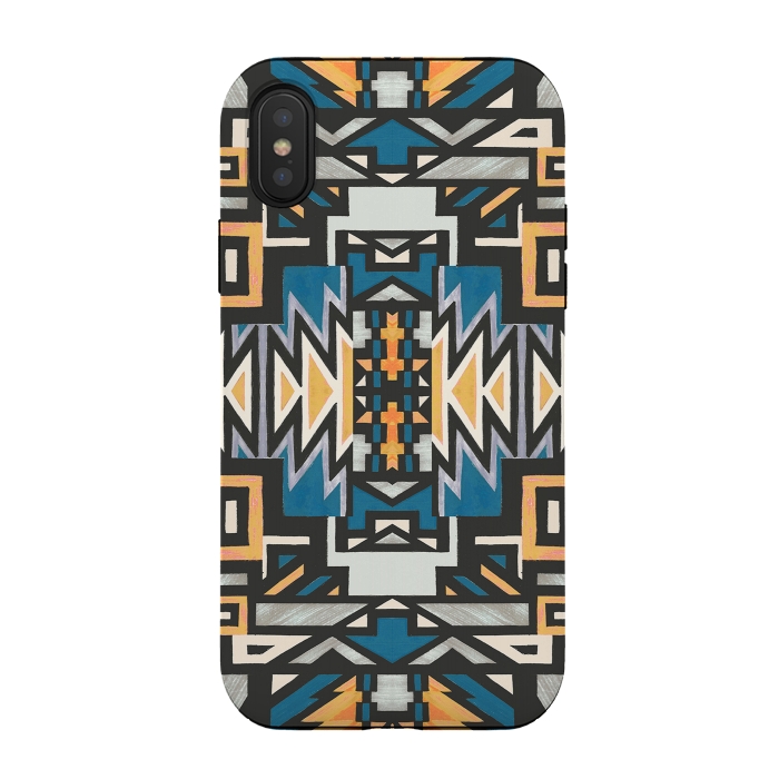 iPhone Xs / X StrongFit Ethnic tribal native geometric pattern by Oana 
