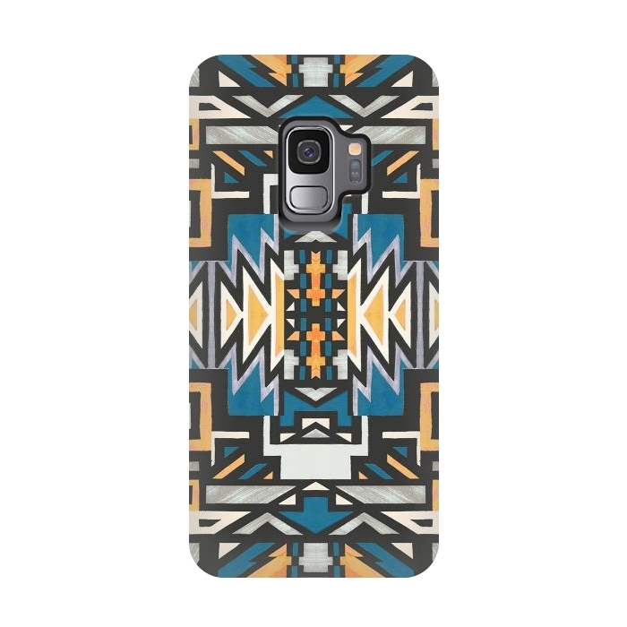 Galaxy S9 StrongFit Ethnic tribal native geometric pattern by Oana 