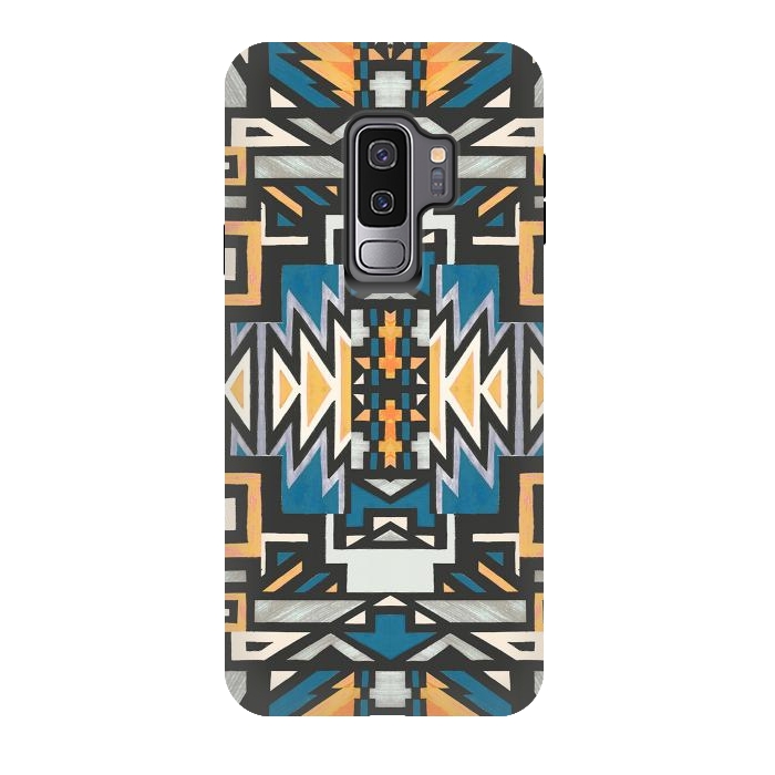 Galaxy S9 plus StrongFit Ethnic tribal native geometric pattern by Oana 