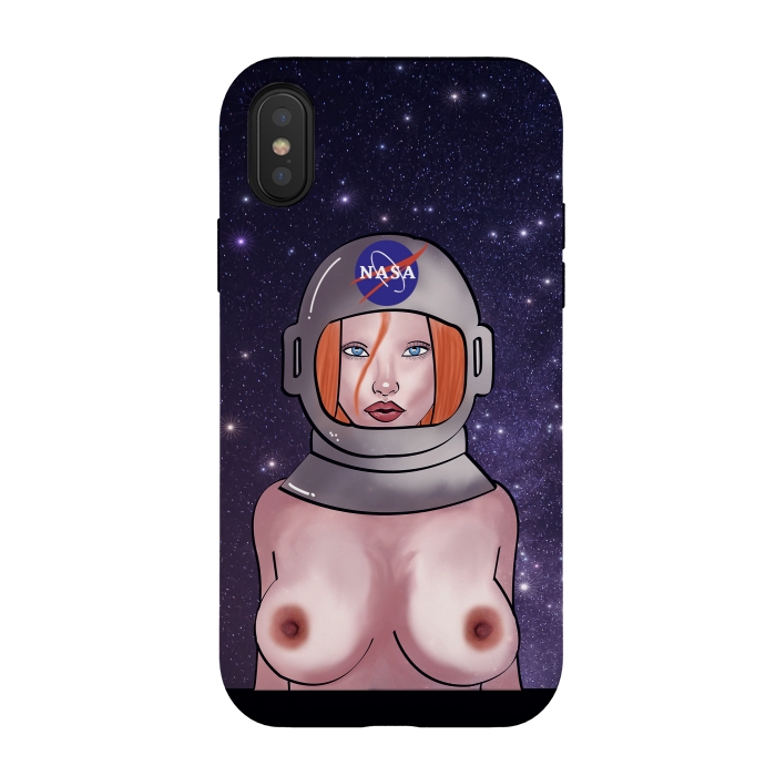 iPhone Xs / X StrongFit Space Girl by Mandy Porto