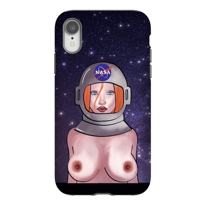iPhone Xr StrongFit Space Girl by Mandy Porto