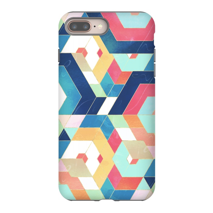 iPhone 7 plus StrongFit Modern geometric abstract pattern by InovArts