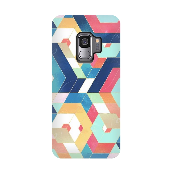 Galaxy S9 StrongFit Modern geometric abstract pattern by InovArts