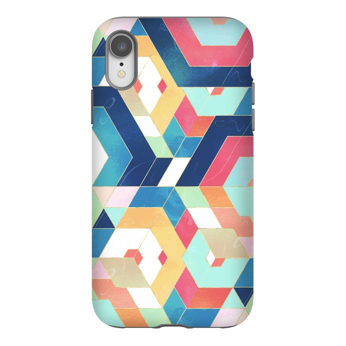 iPhone Xr StrongFit Modern geometric abstract pattern by InovArts