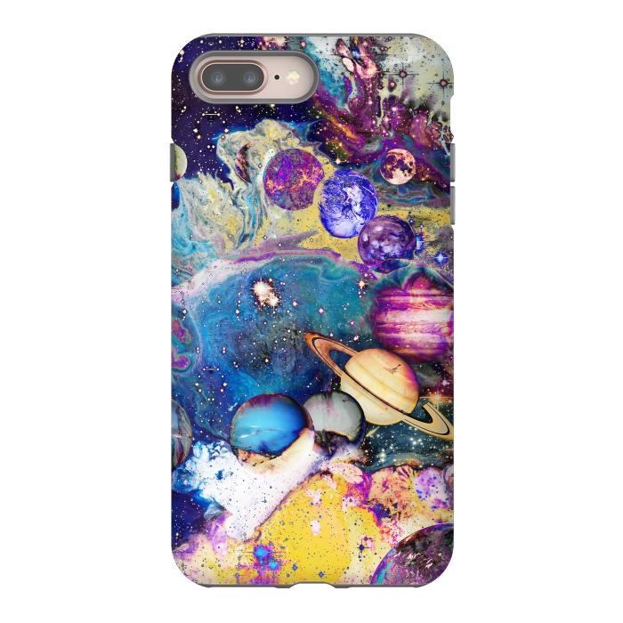 iPhone 7 plus StrongFit Psychedelic Solar System illustration by Oana 
