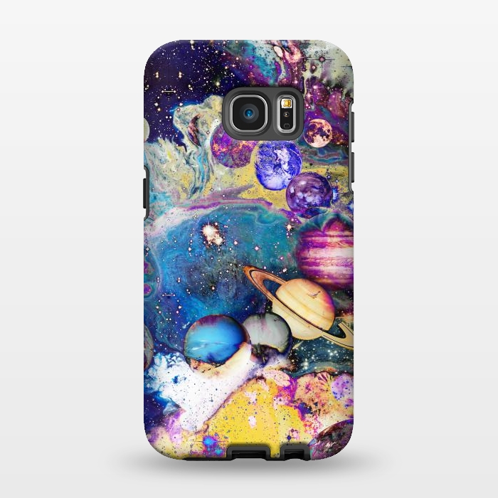 Galaxy S7 EDGE StrongFit Psychedelic Solar System illustration by Oana 