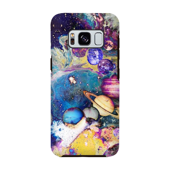 Galaxy S8 StrongFit Psychedelic Solar System illustration by Oana 