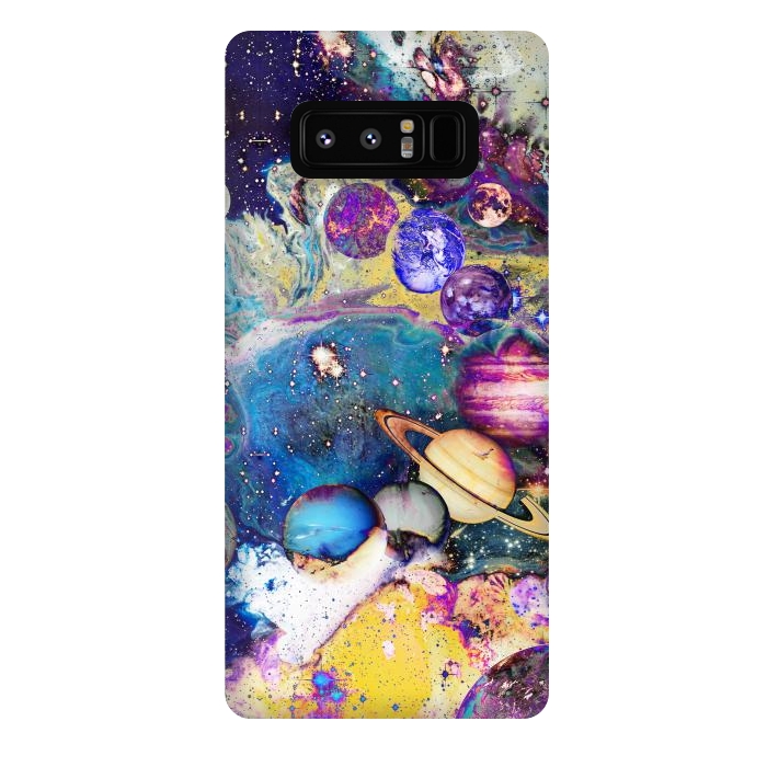 Galaxy Note 8 StrongFit Psychedelic Solar System illustration by Oana 